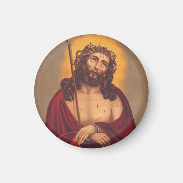 Jesus wird mit einer Dornenkrone gekrönt Magnet (Vorne)