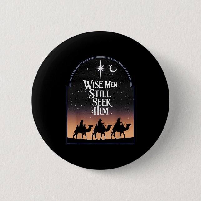 Jesus Wise Men Still Seek Him Christian Christmas  Button (Vorderseite)