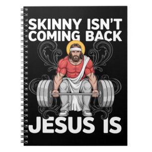 Jesus Workout Gym Skinny kommt nicht zurück Notizblock