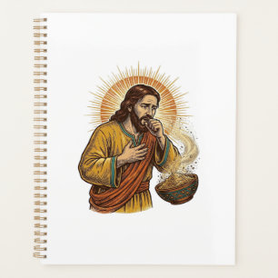 Jesus würgt an trockener Tortilla-Chip-Krümel-Nahr Planer