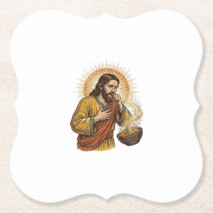 Jesus würgt an trockener Tortilla-Chip-Krümel-Nahr Untersetzer