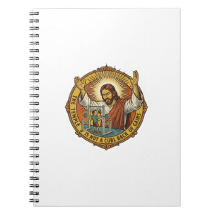 Jesus Wütende Bizepscurls Squat Rack Gym Ärger H Notizblock