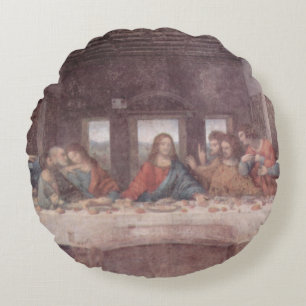 Jesus "Yeshua" Das letzte Abendmahl, Leonardo da V Rundes Kissen