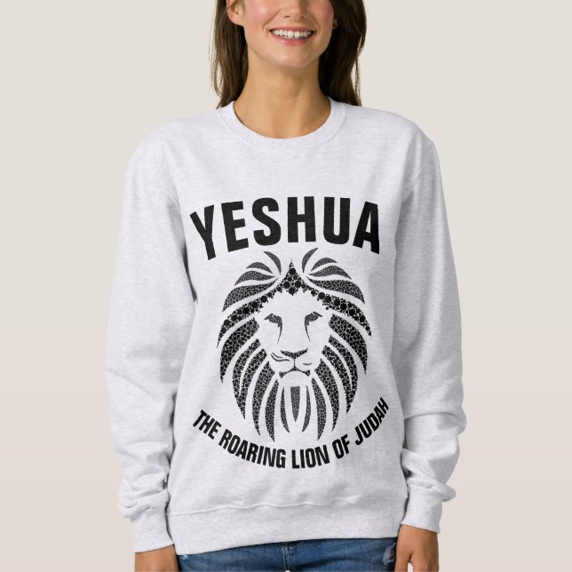 JÉSUS YESHUA le LION d'HURLEMENT du T-shirts de (Devant)