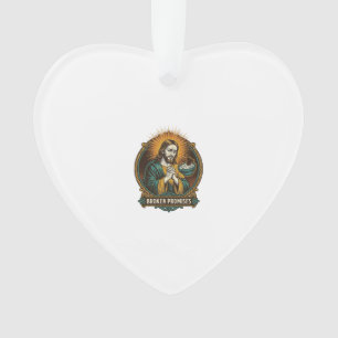 Jesus zerbrochener Chip steckt in Dip-Schale Party Ornament