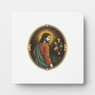 Jesus zerbrochener Glas Tanzboden Party Gefahr Clu Fotoplatte