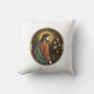 Jesus zerbrochener Glas Tanzboden Party Gefahr Clu Kissen