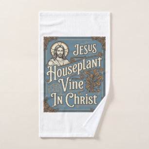 Jesus Zimmerpflanze Rebe In Christus Jesus Zimmerp Handtuch