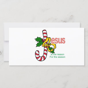 Jesus-Zuckerstange Feiertagskarte