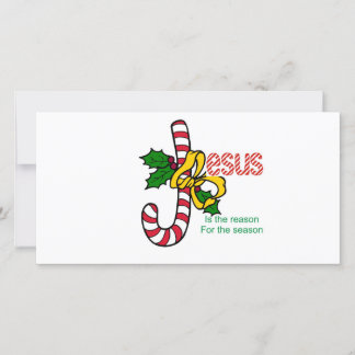 Jesus-Zuckerstange Feiertagskarte