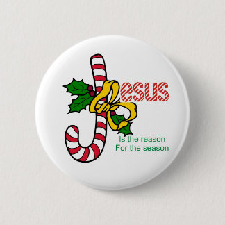 Jesus-Zuckerstange-Knopf Button