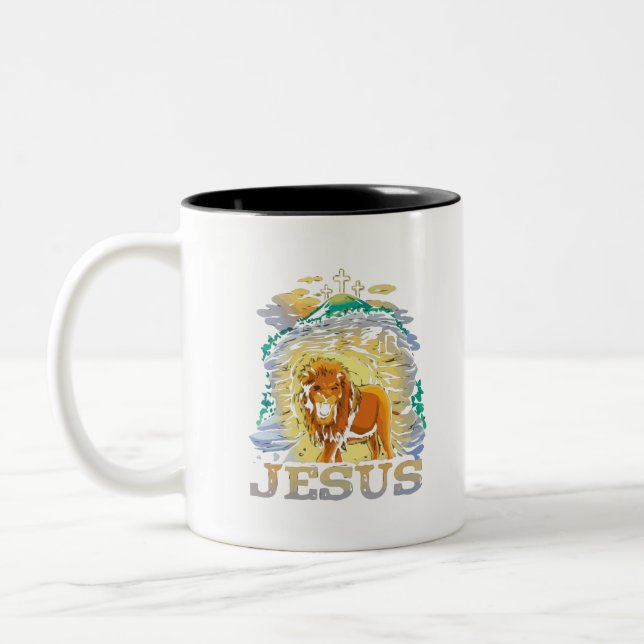 Jesus Zweifarbige Tasse (Links)
