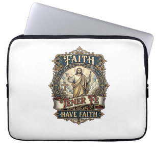 Jesus Zweisprachige Multikulturelle Familien-Shirt Laptopschutzhülle