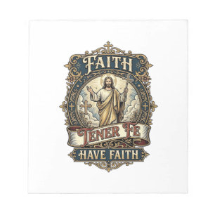 Jesus zweisprachige multikulturelle Familien-Shirt Notizblock