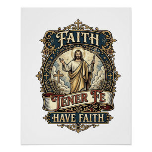 Jesus zweisprachige multikulturelle Familien-Shirt Poster