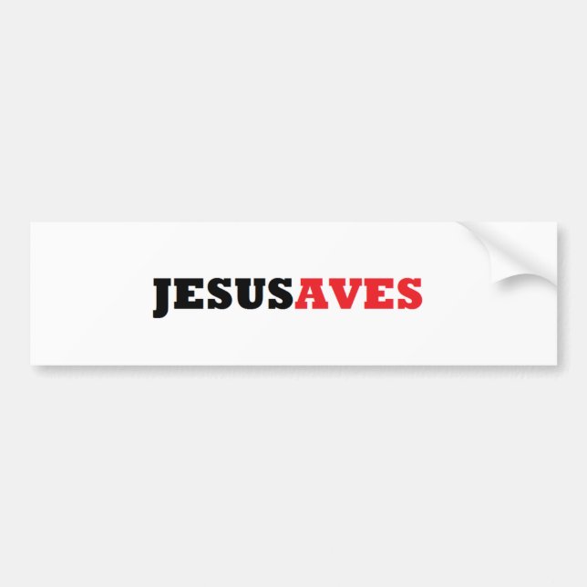 JESUSAVES AUTOAUFKLEBER (Vorne)
