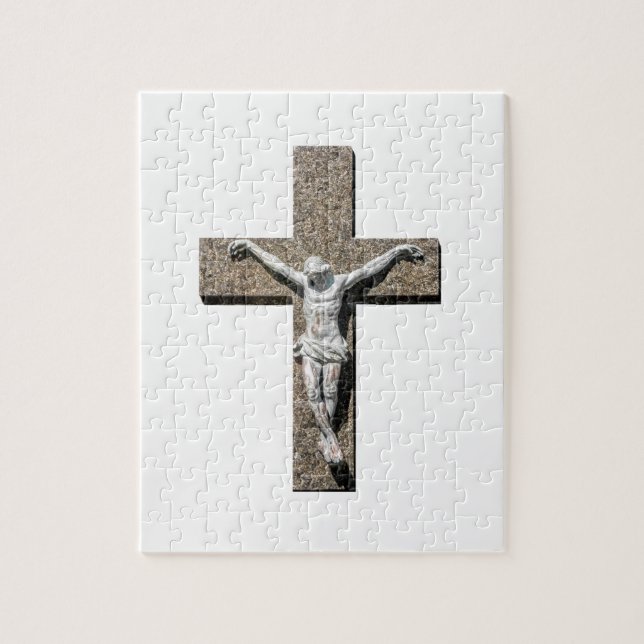 Jesuschrist auf einer Querskulptur (Vertikal)