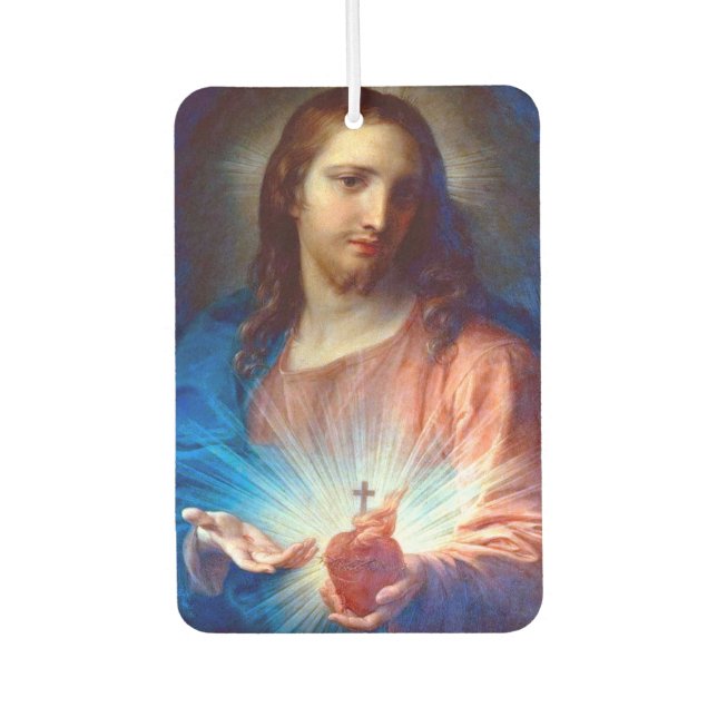 Jesusherz Autolufterfrischer (Vorderseite)