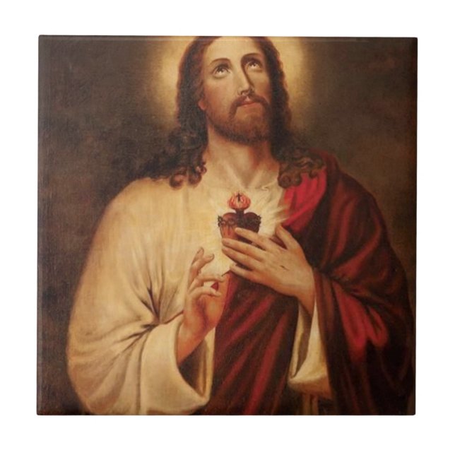 Jesusherz Fliese (Vorderseite)