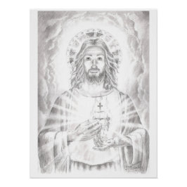 Jesusherz, Gezeichnet von Jenny McLaughlin Poster