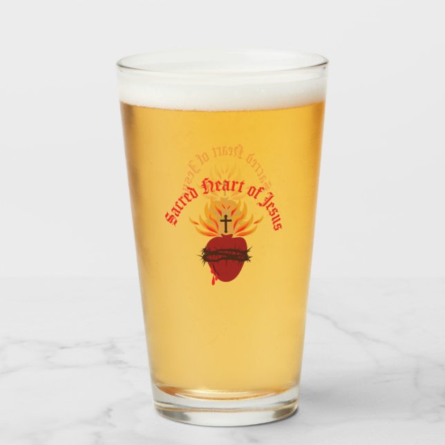 Jesusherz Glas (Vorne (Gefüllt))