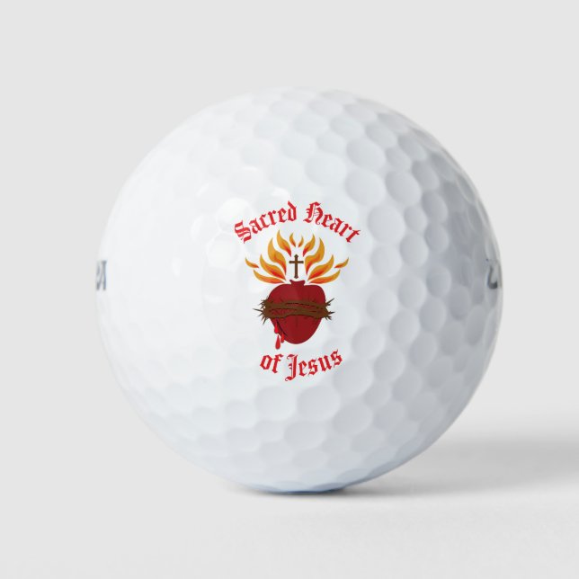 Jesusherz Golfball (Vorderseite)