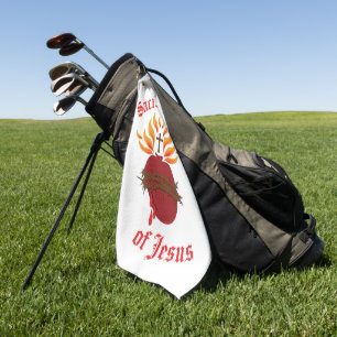 Jesusherz Golfhandtuch