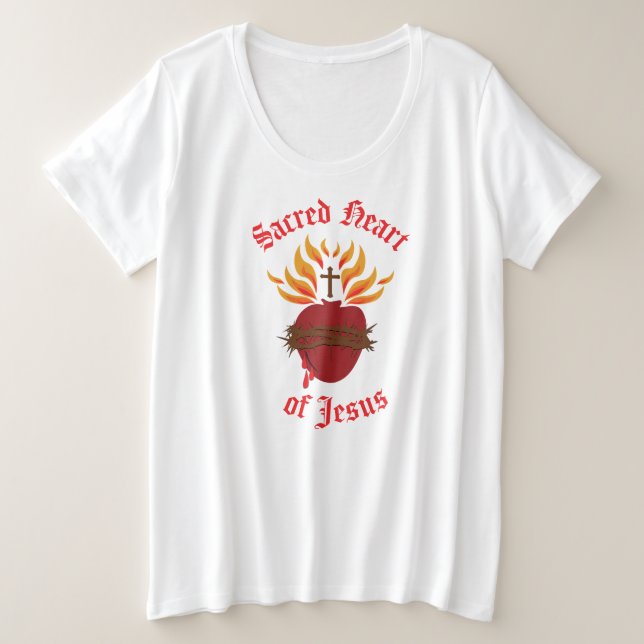 Jesusherz Große Größe T-Shirt (Design vorne)