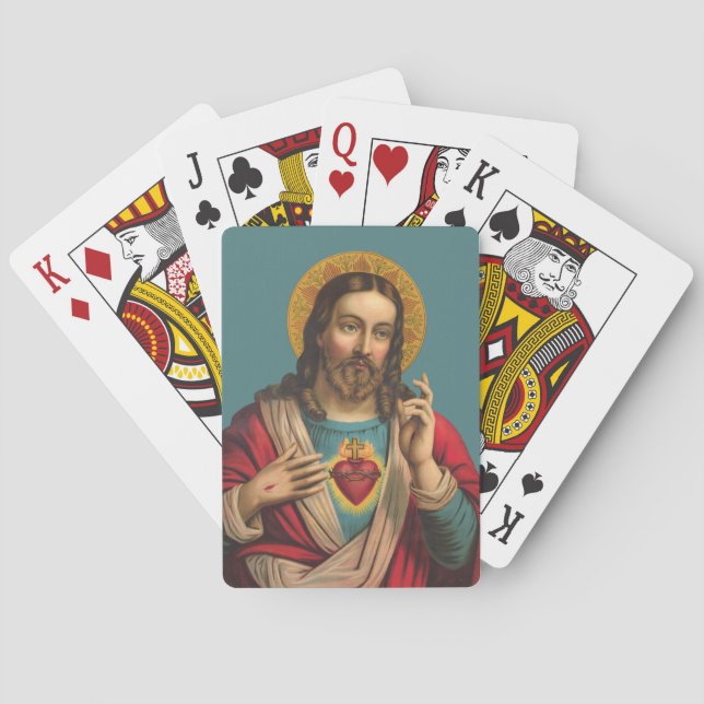 Jesusherz Spielkarten (Rückseite)