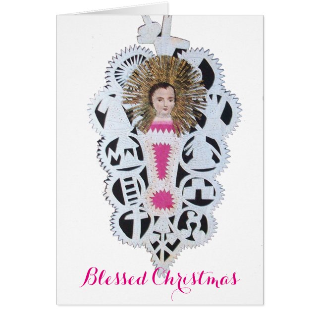 Jesuskind, antikes Weihnachtsbuch Carving (Vorne)