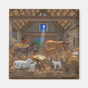 Jesuskind Krippen Heilige Nacht Weihnachten Geburt Magnet