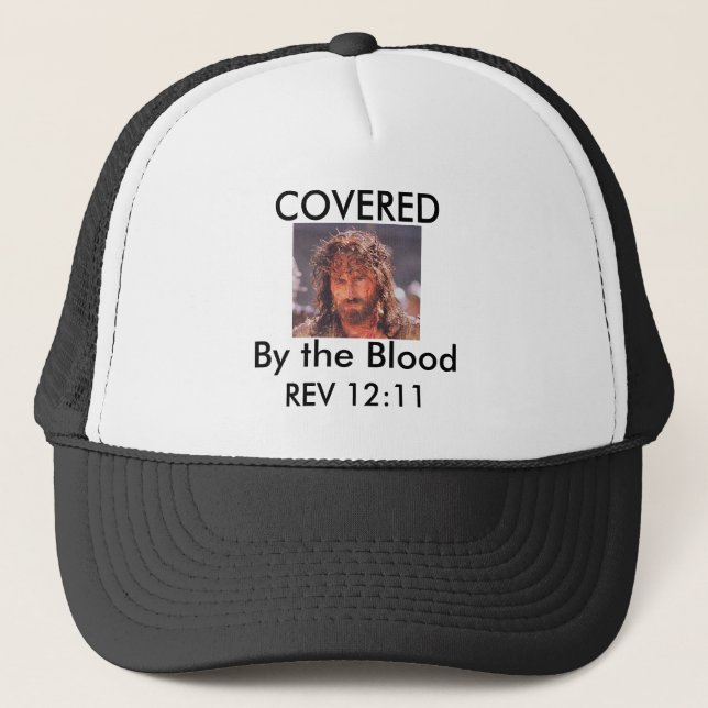 Jesuss Blut, ABGEDECKT, durch das Blut Truckerkappe (Vorderseite)