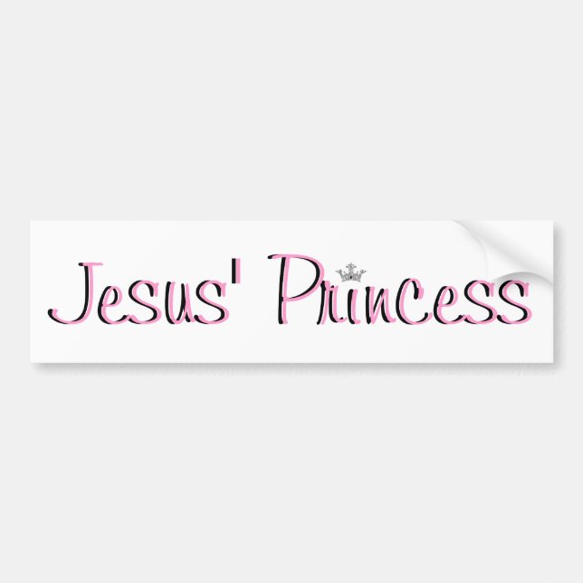 Jesuss Prinzessin-rosa Autoaufkleber (Vorne)