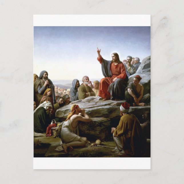Jesus's Sermon-on-the-Mount-by-Bloch Postkarte (Vorderseite)