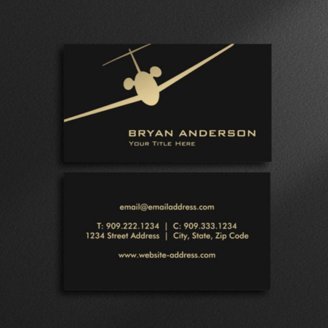 Jet Airplane Business Card Visitenkarte (Von Creator hochgeladen)
