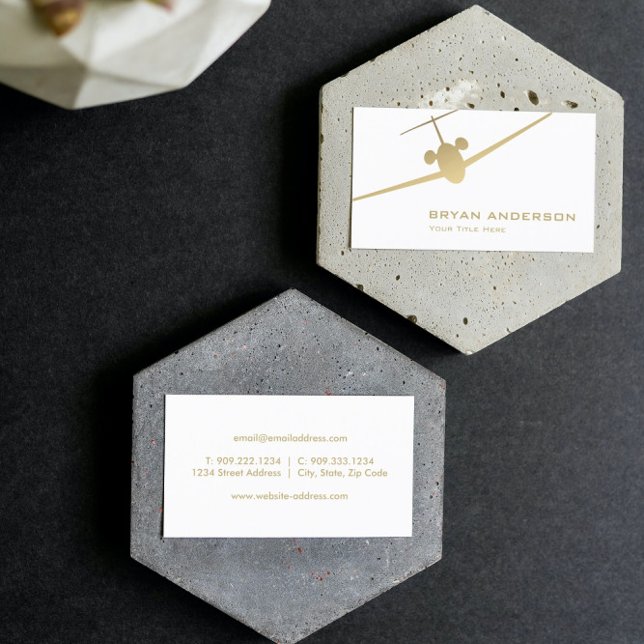 Jet Airplane Business Card Visitenkarte (Von Creator hochgeladen)