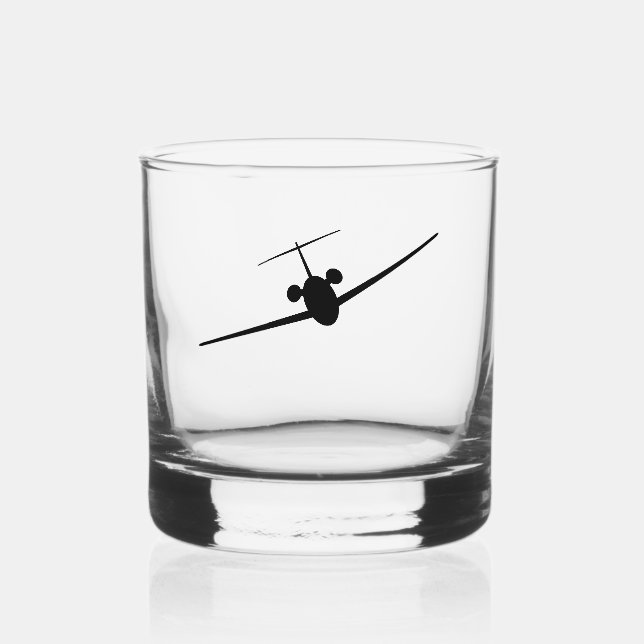 Jet Airplane Whiskyglas (Vorderseite)