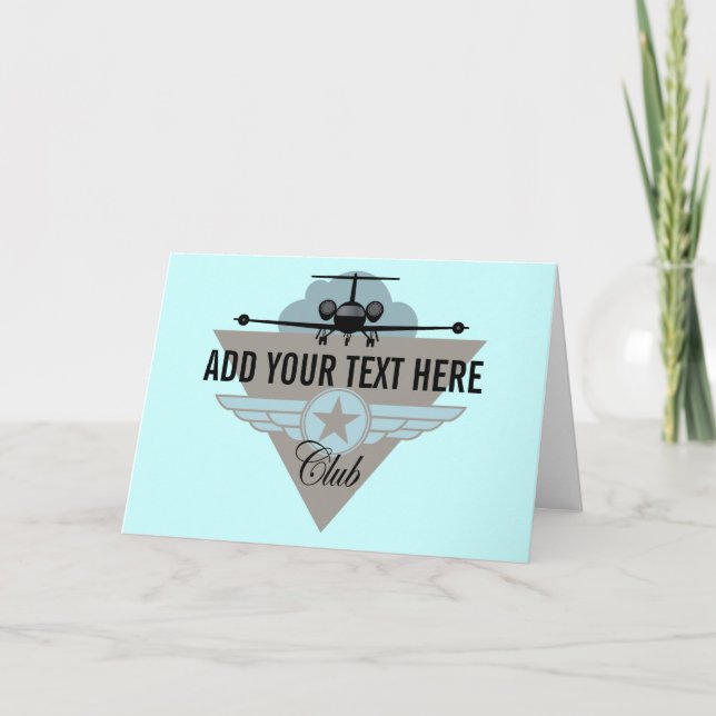 Jet Airplane Wing Club Karte (Vorderseite)