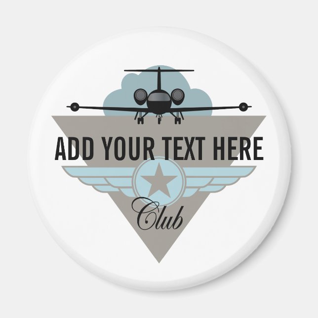 Jet Airplane Wing Club Magnet (Vorne)
