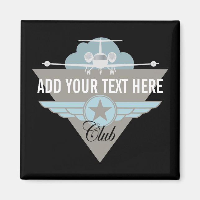 Jet Airplane Wing Club Magnet (Vorne)