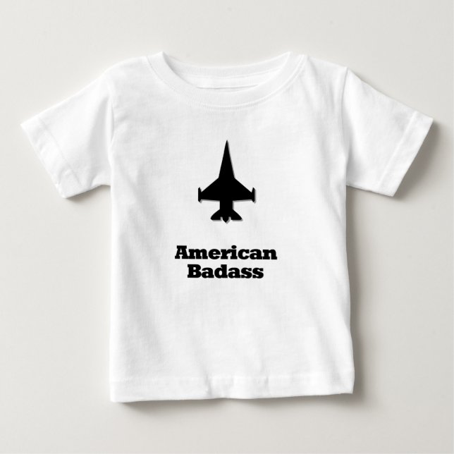 Jet American Badass kämpfen Baby T-shirt (Vorderseite)