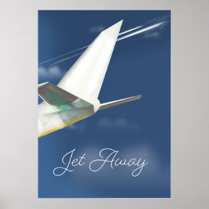 Jet Away Reiseplakat. Poster