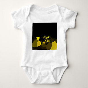 Jet Black and Gold Vector Art Print Graphic Design Baby Strampler