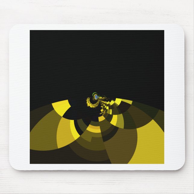 Jet Black and Gold Vector Art Print Graphic Design Mousepad (Vorne)