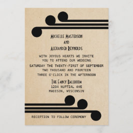 Jet Black Deko Chic Wedding Einladung