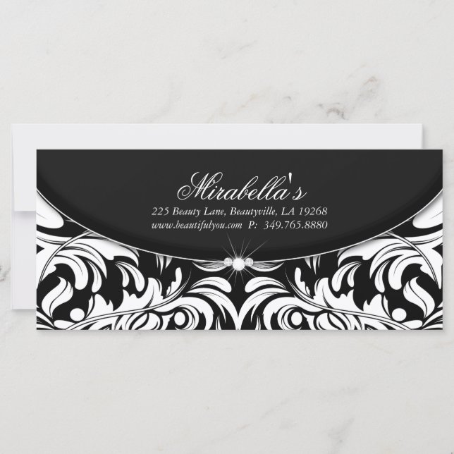 Jet Black Holiday Geschenkgutschein Klasse Damask (Vorderseite)