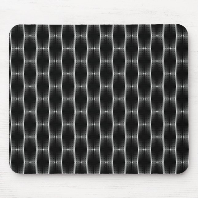 Jet Black Metallic Ribbons Mousepad (Vorne)