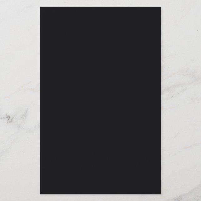 Jet Black Solid Color Briefpapier (Vorderseite)