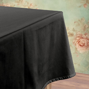 Jet Black Solid Color Classic elegant Tischdecke