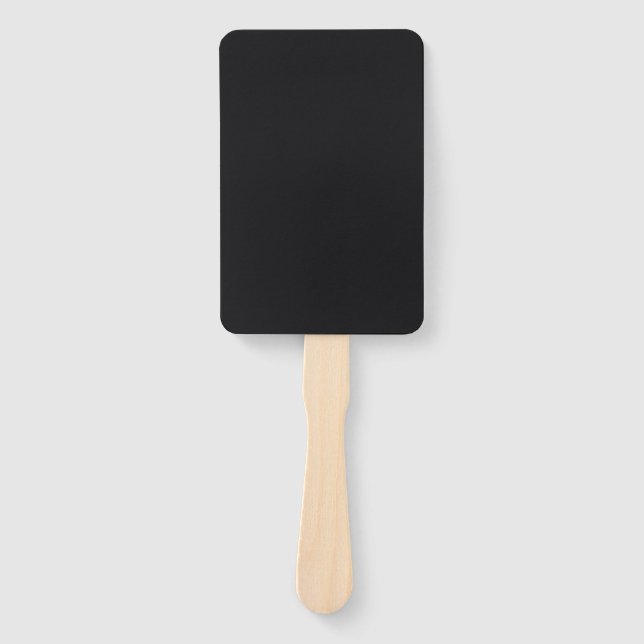 Jet Black Solid Color Fächer (Vorderseite)